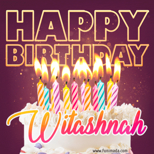 Witashnah - Animated Happy Birthday Cake GIF Image for WhatsApp