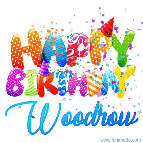 Happy Birthday Woodrow - Creative Personalized GIF With Name