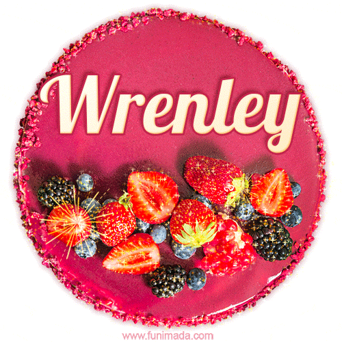 Happy Birthday Cake with Name Wrenley - Free Download
