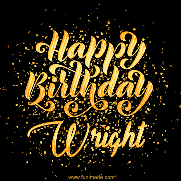 Happy Birthday Card for Wright - Download GIF and Send for Free
