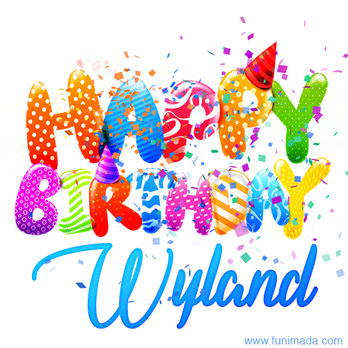 Happy Birthday Wyland - Creative Personalized GIF With Name