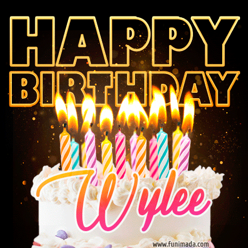 Wylee - Animated Happy Birthday Cake GIF for WhatsApp