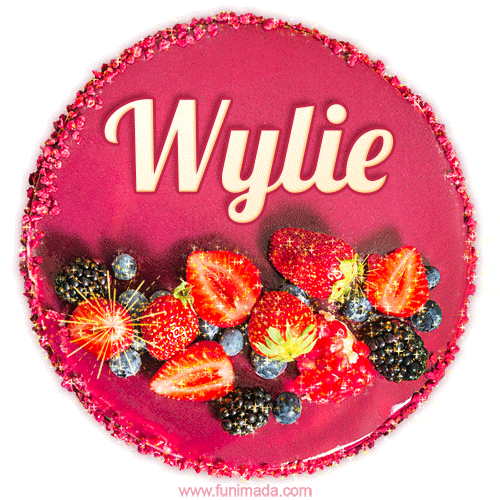 Happy Birthday Cake with Name Wylie - Free Download