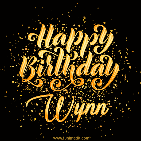 Happy Birthday Card for Wynn - Download GIF and Send for Free
