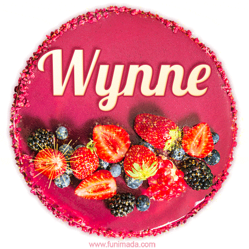 Happy Birthday Cake with Name Wynne - Free Download