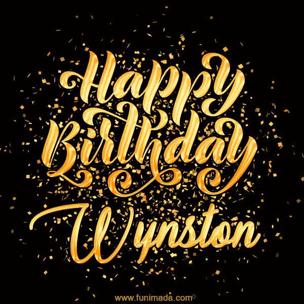 Happy Birthday Card for Wynston - Download GIF and Send for Free