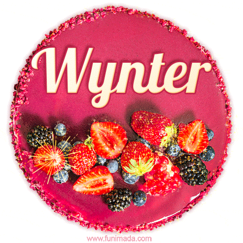 Happy Birthday Cake with Name Wynter - Free Download