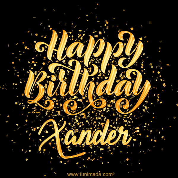 Happy Birthday Card for Xander - Download GIF and Send for Free