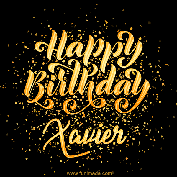 Happy Birthday Card for Xavier - Download GIF and Send for Free