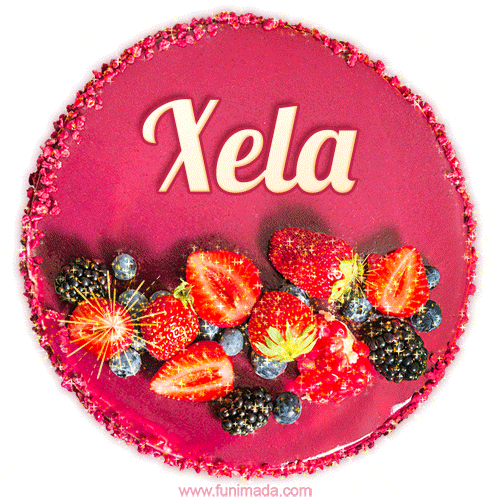 Happy Birthday Cake with Name Xela - Free Download