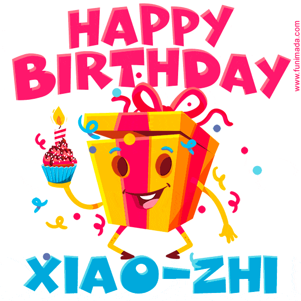 Funny Happy Birthday Xiao-Zhi GIF