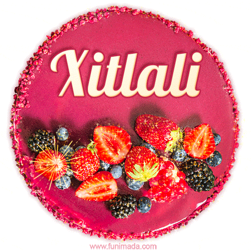 Happy Birthday Cake with Name Xitlali - Free Download