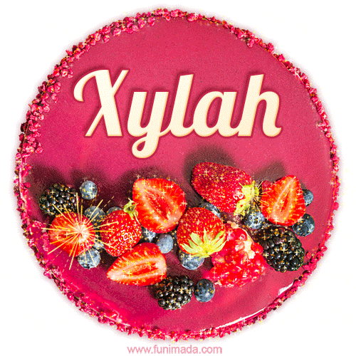 Happy Birthday Cake with Name Xylah - Free Download