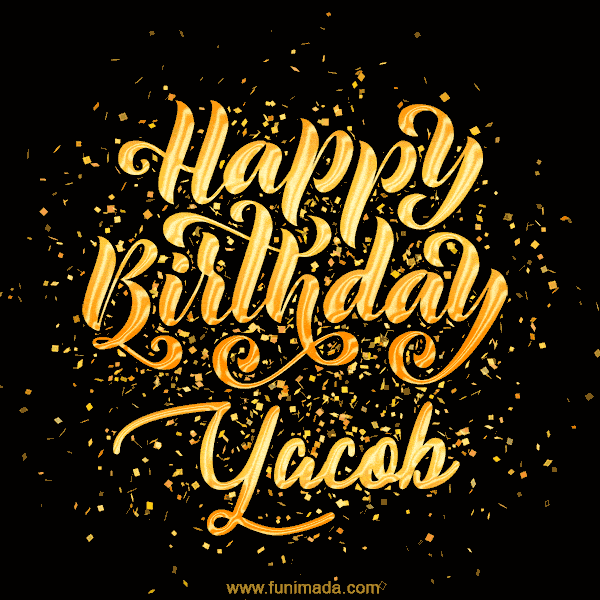 Happy Birthday Card for Yacob - Download GIF and Send for Free