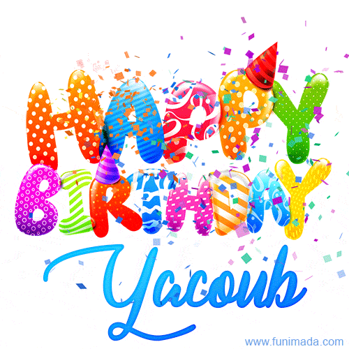 Happy Birthday Yacoub - Creative Personalized GIF With Name