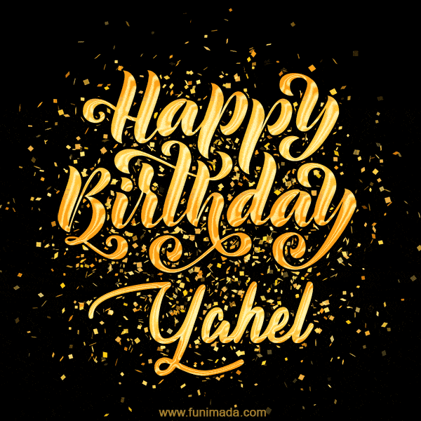 Happy Birthday Card for Yahel - Download GIF and Send for Free