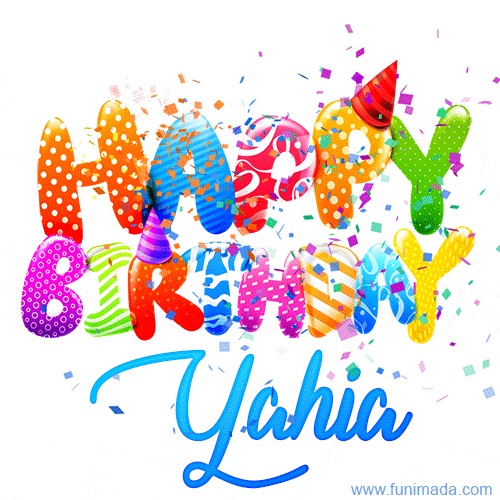 Happy Birthday Yahia - Creative Personalized GIF With Name