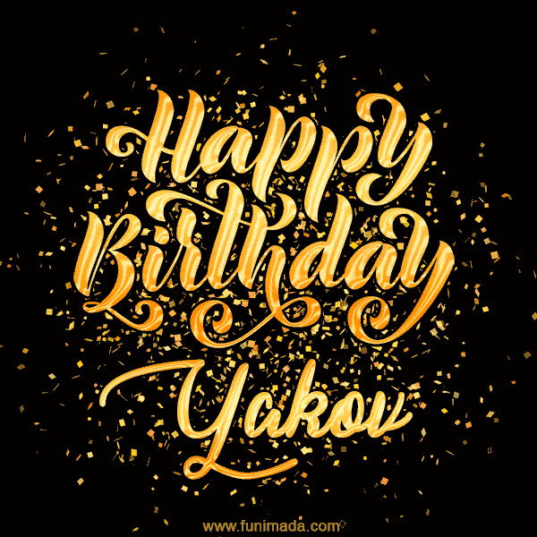 Happy Birthday Card for Yakov - Download GIF and Send for Free