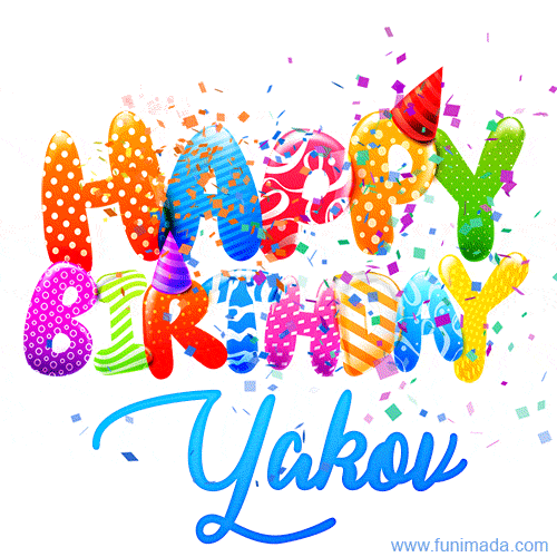 Happy Birthday Yakov - Creative Personalized GIF With Name