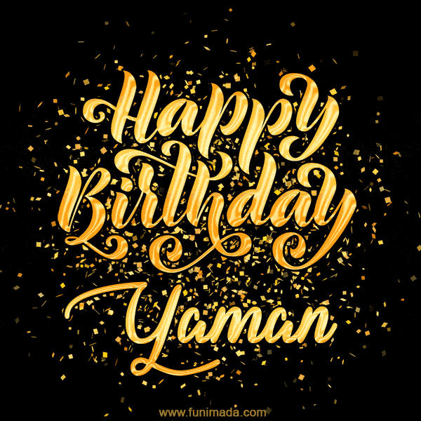 Happy Birthday Card for Yaman - Download GIF and Send for Free
