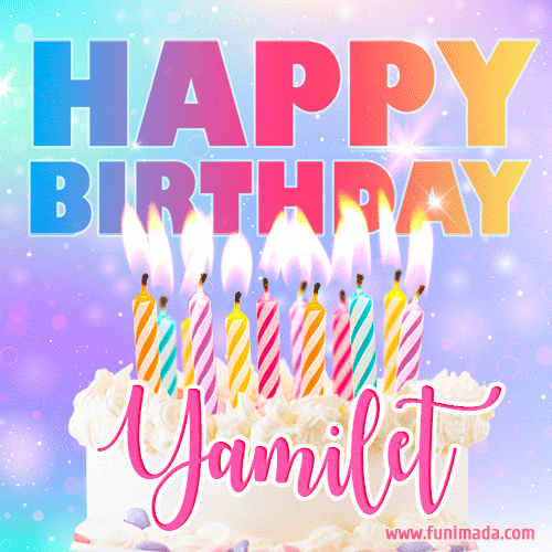 Funny Happy Birthday Yamilet GIF