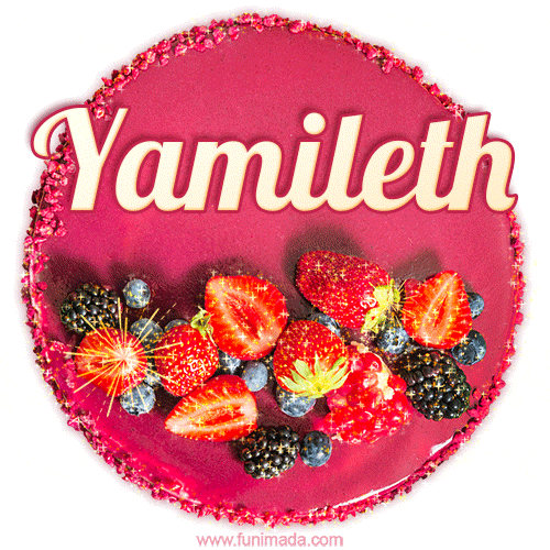Happy Birthday Cake with Name Yamileth - Free Download