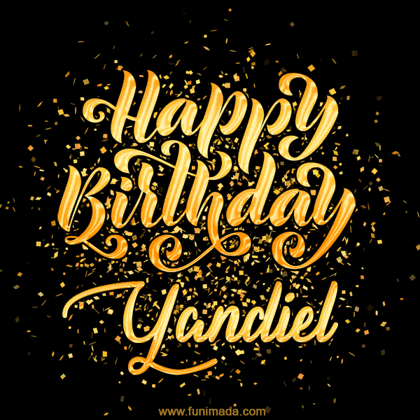 Happy Birthday Card for Yandiel - Download GIF and Send for Free