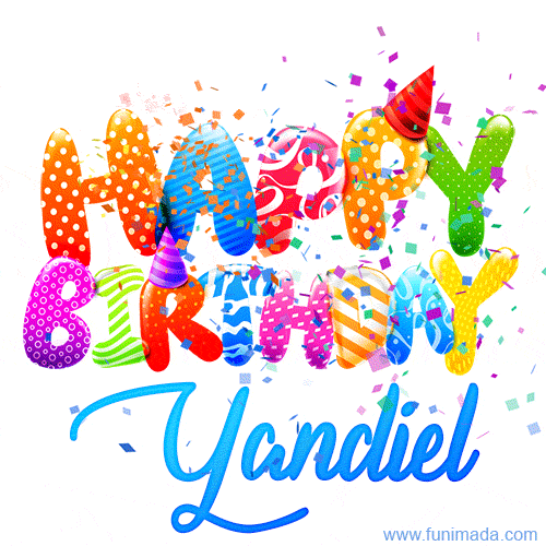 Happy Birthday Yandiel - Creative Personalized GIF With Name
