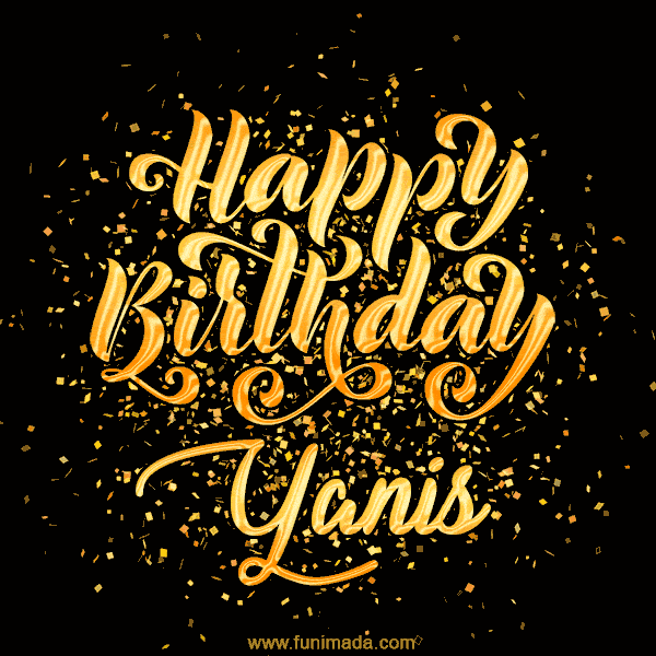 Happy Birthday Card for Yanis - Download GIF and Send for Free
