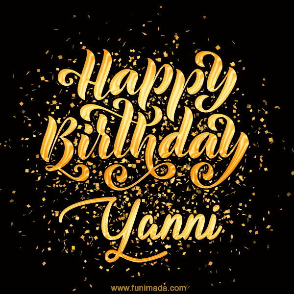 Happy Birthday Card for Yanni - Download GIF and Send for Free