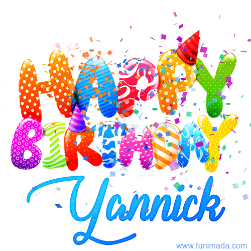 Happy Birthday Yannick - Creative Personalized GIF With Name