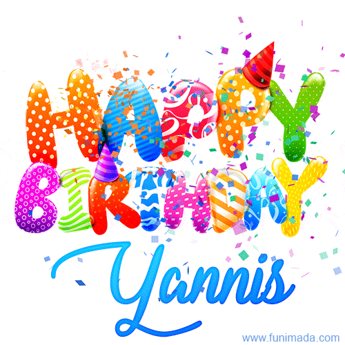 Happy Birthday Yannis - Creative Personalized GIF With Name