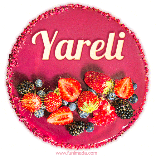 Happy Birthday Cake with Name Yareli - Free Download