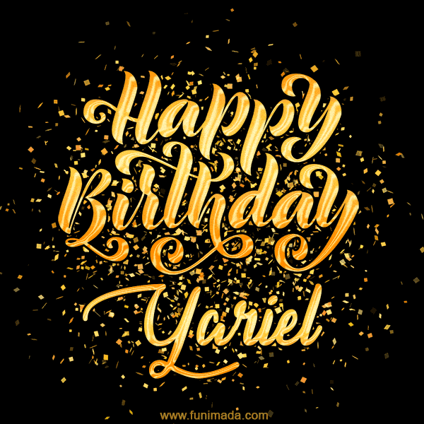 Happy Birthday Card for Yariel - Download GIF and Send for Free
