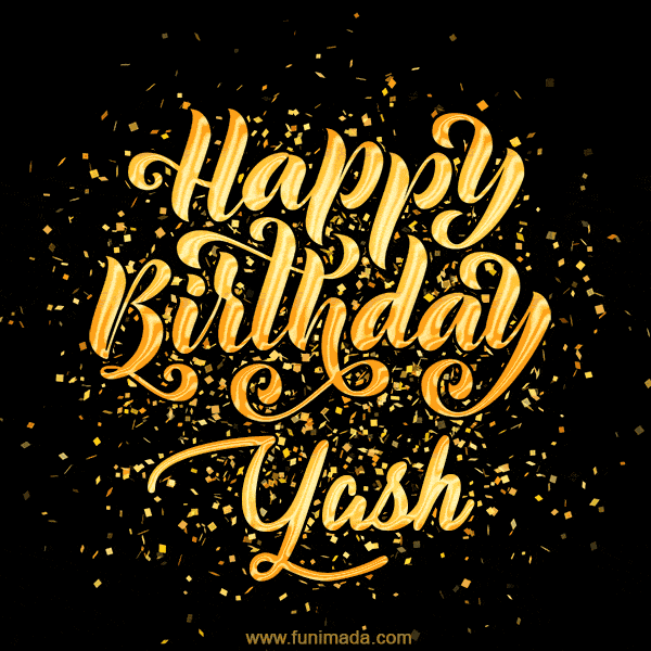 Happy Birthday Card for Yash - Download GIF and Send for Free