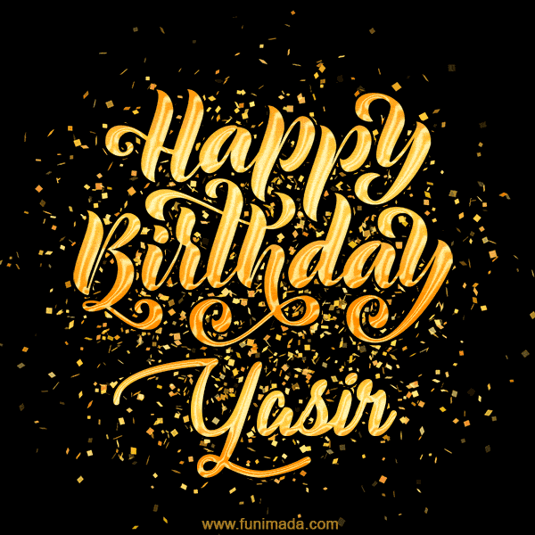 Happy Birthday Card for Yasir - Download GIF and Send for Free