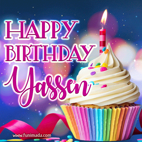 Happy Birthday Yassen - Lovely Animated GIF