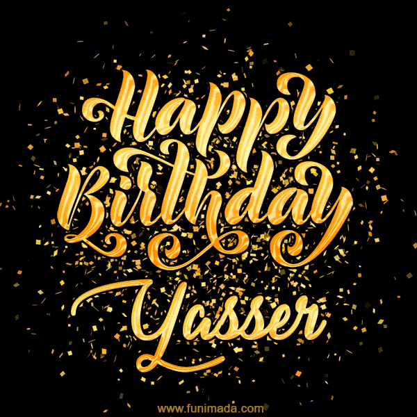 Happy Birthday Card for Yasser - Download GIF and Send for Free