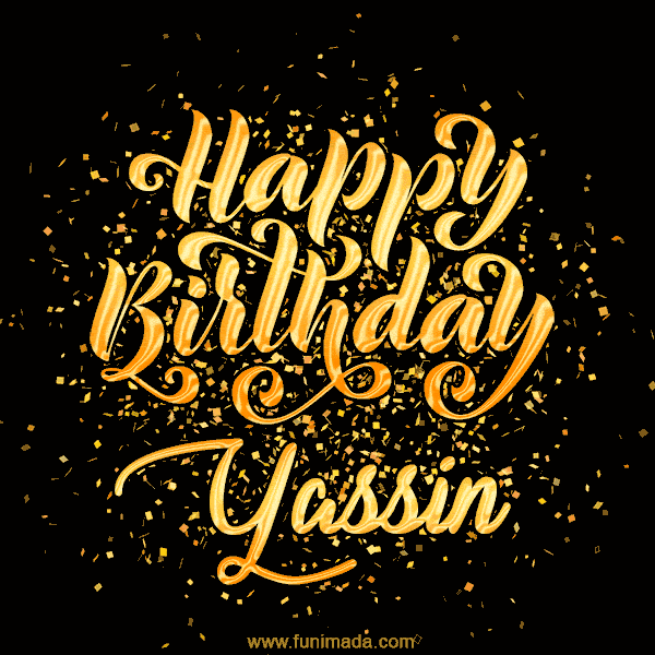 Happy Birthday Card for Yassin - Download GIF and Send for Free