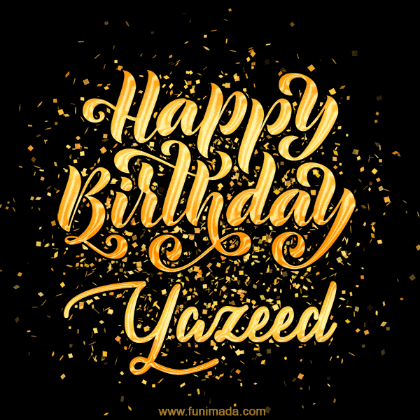 Happy Birthday Card for Yazeed - Download GIF and Send for Free