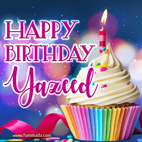 Happy Birthday Yazeed - Lovely Animated GIF