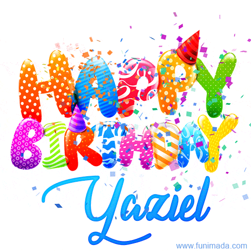 Happy Birthday Yaziel - Creative Personalized GIF With Name