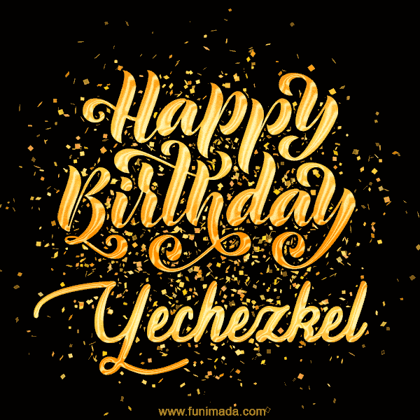 Happy Birthday Card for Yechezkel - Download GIF and Send for Free