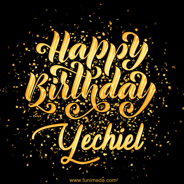 Happy Birthday Card for Yechiel - Download GIF and Send for Free