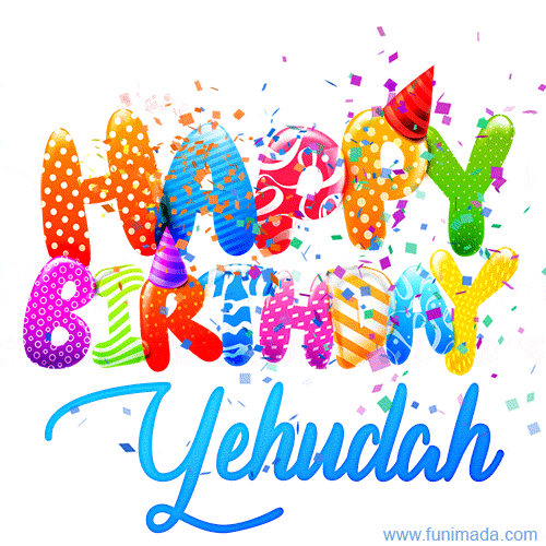 Happy Birthday Yehudah - Creative Personalized GIF With Name