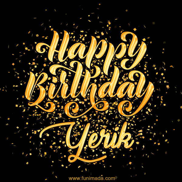 Happy Birthday Card for Yerik - Download GIF and Send for Free