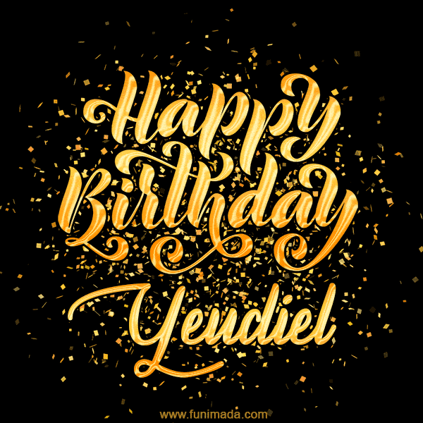 Happy Birthday Card for Yeudiel - Download GIF and Send for Free