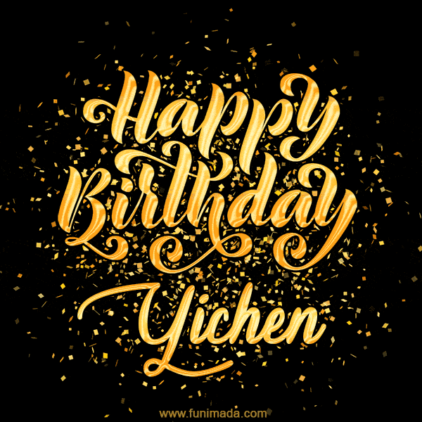 Happy Birthday Card for Yichen - Download GIF and Send for Free