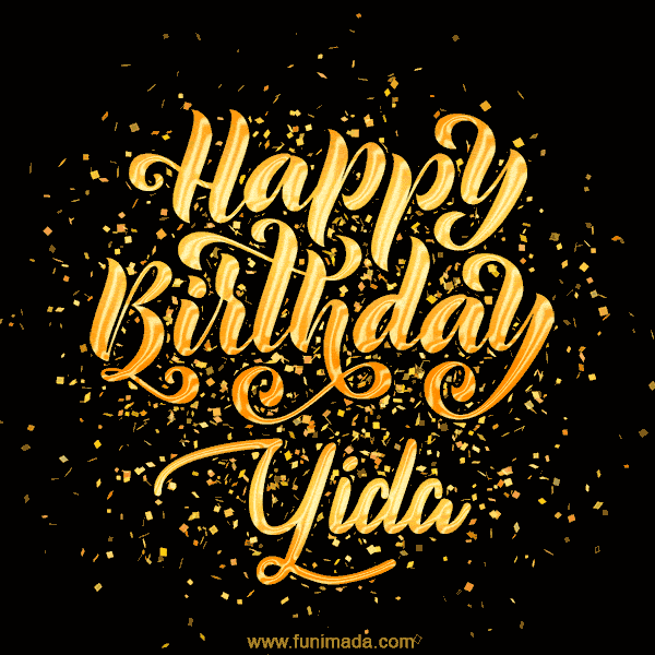 Happy Birthday Card for Yida - Download GIF and Send for Free