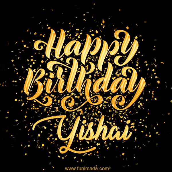 Happy Birthday Card for Yishai - Download GIF and Send for Free